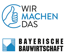 Logo Bayerische Bauwirtschaft und Wir machen das