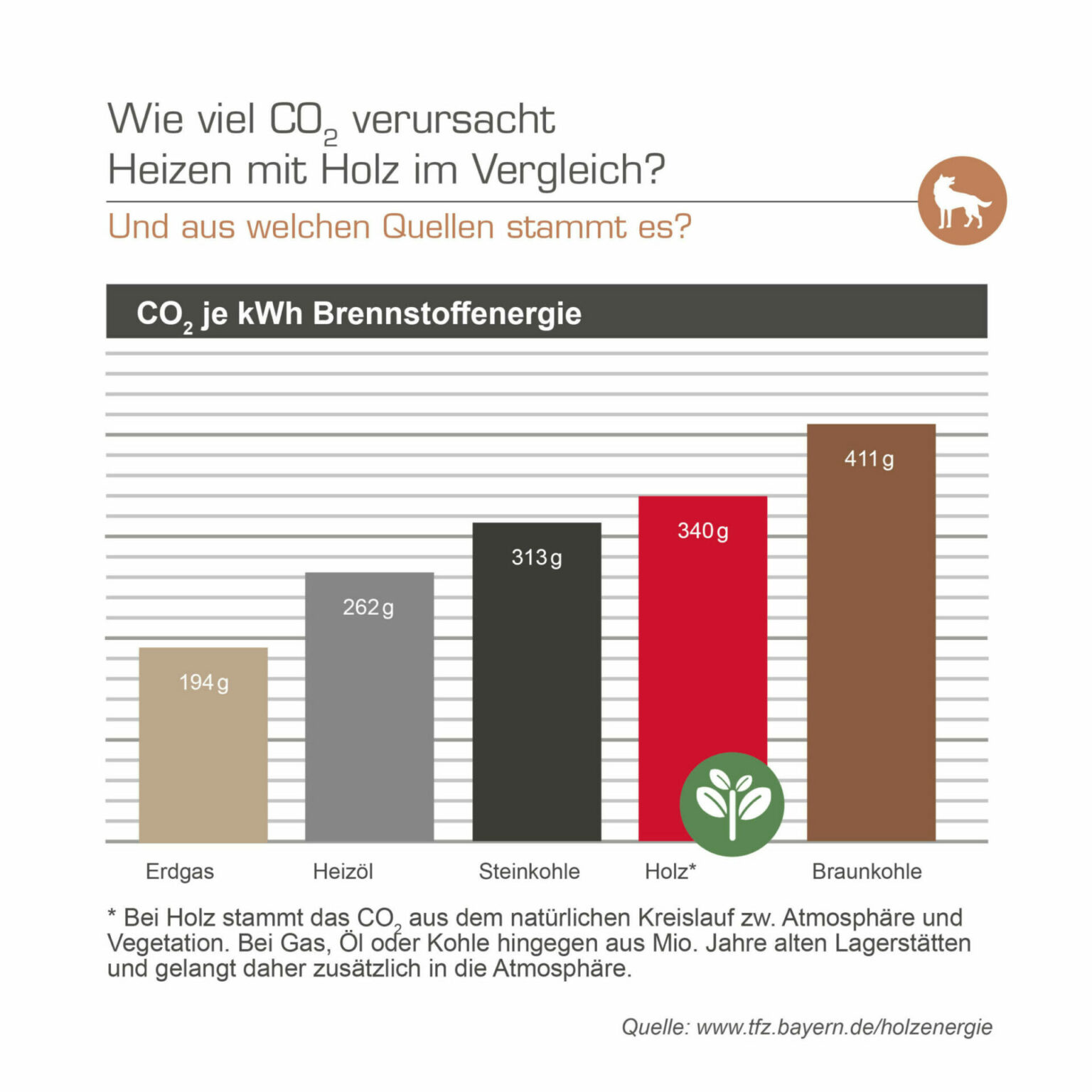 Wie klimaschädlich ist das Heizen mit Holz?