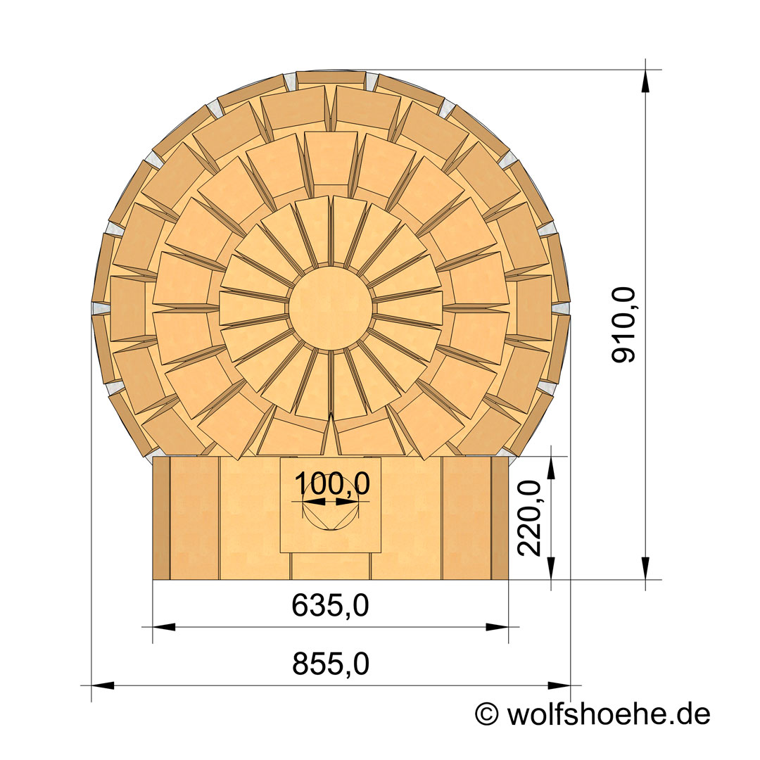 Backofen-Bausatz Pizzakuppel FAM 70 der Wolfshöher Tonwerke, leichter Aufbau dank vorgefertigter Kuppelsteine